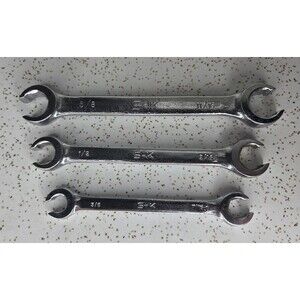 Lot Of 3 SK Flare But Line Wrenches 3/8” 7/16” 1/2” 9/16” 5/8” 11/16” SAE USA